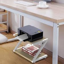 Monitor stand riser, mesh metal printer stand holder with pull out storage and. 24 Clever Storage Ideas For Your Desk Printer Storage Under Desk Storage Desk With Printer Storage
