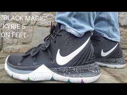 kyrie 5 black magic on feet cheap online