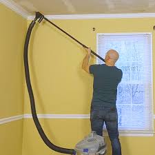 For high ceilings, you'll need a ladder. Popeeze Popcorn Ceiling Scraper With Vacuum Attachment Thesuperboo