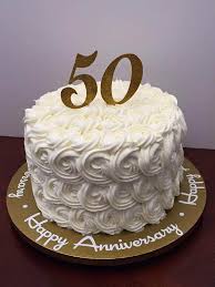 White Buttercream Rose 50th Anniversary 50th Anniversary Cakes 50th Wedding Anniversary Cakes 50th Wedding Anniversary Cakes Toppers
