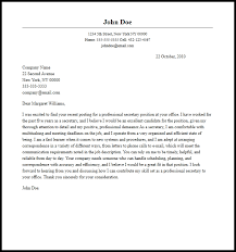Letter to replace secretary : Professional Secretary Cover Letter Sample Writing Guide Resume Now