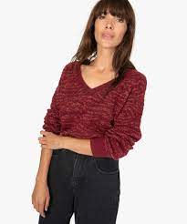 3,00 eur de frais de livraison. Pull Femme A Col V Avec Fil Paillete Gemo