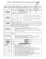 This page contains creative lesson plan templates in different categories: Reading Lesson Plan 11 Docx Form 2 Cefr Aligned English Language Lesson Plan Week Day Date Class 1 Thursday 2 Artu Time 9 00 A M 9 30 A M Type Of Course Hero