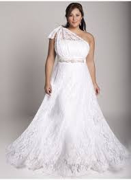 207 59 Gorgeous A Line One Shoulder Floor Length Lace Plus Size Wedding Dresses Wedding Dresses Plus Size Plus Size Wedding Gowns Plus Size Brides