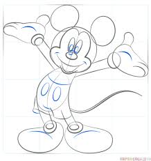 How To Draw Mickey Mouse Step By Step Drawing Tutorials Mickey Mouse Drawings Mickey Drawing Mouse Drawing