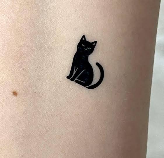 Tiny Black Cat Temporary Tattoo Sheet (9-11 Cats) - Etsy