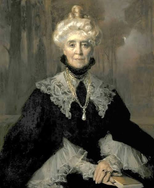 Retrato de la señora Amalia de Anchorena de Blaquier Oromi. Hija de Mercedes Castellanos y de Nicolás de Anchorena. Retrato póstumo del artista Francois Flameng en 1908.