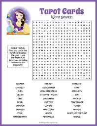 About the tarot card meanings. Tarot Cards Word Search