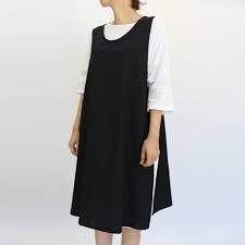 M 5xl Japanese Style Pinafore Dress Women Cotton Tunic Dress Casual Apron With Pockets Casual Dresses Plus Size Fashion Pinafore Dress
