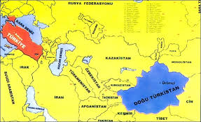 Yukarıdaki doğu türkistan haritasını sven hedin kendisi 1:7 mil oranında çizmiş olup, harita mühendislerinin ölçüsüne göre yüz ölçümü 1,828,680 km2 olarak hesaplanmıştır. Kanayan Yara Dogu Turkistan Uygur Haber