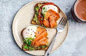 Smoked Salmon Poached Eggs On Toast Recipe Smoked Salmon Breakfast Mediterranean Diet Food List Smoked Salmon