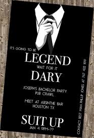 Bachelor Party Invite Legendary Himym Bachelor Party Invitations Bachelorette Bachelor Party Wedding Party Invites