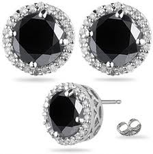Black And White Diamond Stud Earrings Black Diamonds Fancy Colored Diamonds In 2020 Black Diamond Earrings Studs Black Diamond Earrings Black Diamond Studs