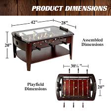 A highly versatile foosball coffee table in the current market, the table can be quickly transformed into dining tables. Barrington 42 Furniture Foosball Soccer Coffee Table Brown Walmart Com Walmart Com