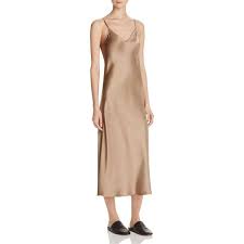 Vince Satin Slip Dress 290 Liked On Polyvore Featuring Dresses Khaki Vince Dresses Khaki Midi Dress Beige Slip Dress Satin Slip Dress Beige Midi Dress