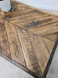 Reclaimed Wood Chevron Coffee Table Kalasaba Dark Wood Pallet Timber Modern Boho Jungalow Furniture Herringbone Design With Ha Chevron Coffee Tables Reclaimed Wood Table Top Old Wood Table