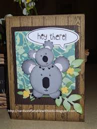 Cards On The Table With Vicki Give Me A Home Among The Gum Trees Koala Punch Art Directions In The Post On How Animal Punch Art Cool Cards Punch Art Cards