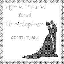 Silhouette cross stitch patterns wedding. Wedding Gift Bride And Groom Personalized Custom Cross Stitch Pattern Hochzeit Kreuzstich Kreuzstichmuster Kreuzstich Silhouette
