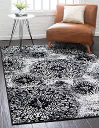 Black And White Area Rug 8x10 Black 8 X 10 Monte Carlo Rug Rugs Com Traditional Area Rugs Unique Loom White Area Rug