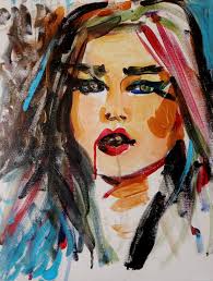 Jazzy Lady. Painting by Antonella Sigismondi