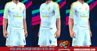 Designed for style, engineered for performance and built for your active lifestyle, puma's collection of men's sneakers are ready to take you through your day. Pes 2019 Real Madrid Kit Jersey On Sale
