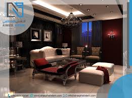 غرفة جلوس فاخرة ذات ديكورات راقية و أثاث فخم يتناسب مع ذوق الزبون و الذوق العام النقش الإسلامي Home Decor Furniture Room