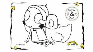 Sarah Amp Duck Cbeebies Sarah Duck Coloring Pages Duck Birthday