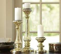 Pottery barn antique mercury glass candleholder, silver, pillar. Fluted Mercury Pillar Holders Traditional Candles And Candle Holders By P Mercury Glass Pillar Candle Holders Mercury Glass Candle Holders Pillar Holders