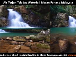 Di mulai dari air terjun kecil setinggi kurang dari 2 meter, namun lanskap sekitarnya sejuk menenangkan. Air Terjun Teladas Waterfall Maran Pahang Malaysia Asia World Tour 50 Best Attraction