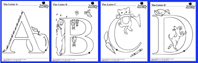 Each page has an abc border. Alphabet Animal Coloring Pages Download