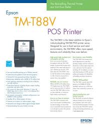 Download epson tm t88v driver it is thermal line monochrome receipt printer. Datasheet Epson Pos Printers