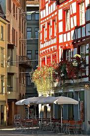 timber framed houses in the old city of st gallen switzerland schweiz basel reiseziele