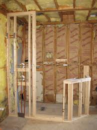 Rough Framing For Shower Being Built In A Mount Pleasant Custom Home Remodel Being Done By Sea Island Builders The Laundry Room Layouts Home Upgrades Remodel