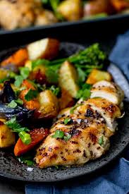 Combine olive oil, honey, dijon mustard, wholegrain mustard, yellow mustard, vinegar, and paprika in a mixing bowl and whisk until combined. Sheet Pan Honey Mustard Chicken With Vegetables Nicky S Kitchen Sanctuary