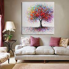 Evening on the willamette painting. Framed Flower Tree Abstract Picture Canvas Print Painting Home Wall Art Decor Walmart Canada