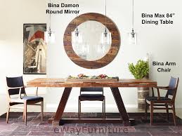 84 round dining table, large round dining table for seating 10 to 12 people. Bina Max 84 Inch Dining Set