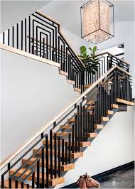 Balusters can be found in all kinds. Geometric Metal Balustrade Staircase Railing Design Modern Stair Railing Modern Stairs