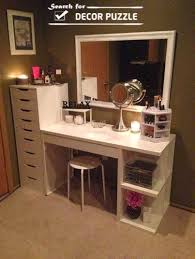 White Modern Dressing Table Designs With Wooden Shelves And Drawers Jpg 403 536 Cheap Home Decor Vanity Room Home