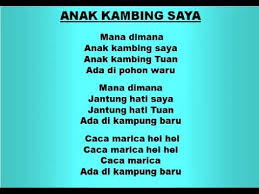 Secara garis besar, tempo pada lagu dibagi menjadi tiga jenis, yakni tempo cepat atau allegro, tempo sedang atau moderato, serta tempo. Lirik Lagu Daerah Indonesia Anak Kambing Saya Youtube