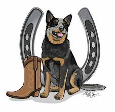 Black And White Blue Heeler Clipart Dogworks By Molly Yang Austrailian Cattle Dog Blue Heeler Dogs Australian Cattle Dog Blue Heeler
