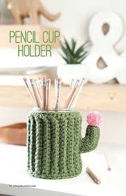 Crochet Pattern Cactus Pencil Cup Holder Pencil Cup Holder Crochet Garden Crochet Succulent