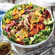 Kim s county line summer berry main dish salad. Grilled Chicken And Vegetable Summer Salad Recipe Myrecipes
