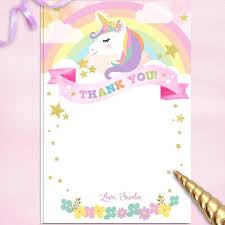 Happy Birthday Free Printable Unicorn Birthday Card Unicorn Thank You Cards Unicorn Party Decorations Unicorn Stationary Rainbow Party Unicorn Card Unicorn Birthday Cards Unicorn Invitations Unicorn Card