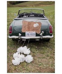 Wedding Day Transportation Ideas Just Married Car Wedding Car Decorations Wedding Getaway Car