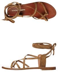 Windsor Smith Bizz Leather Womens Sandal Tan Suede