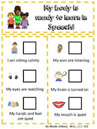 Speech Therapy Behavior Chart