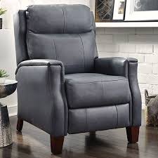 Southern Motion 61620p 957 60 Bowie Power Headrest Hi Leg Recliner Horizon Blue Leather High Leg Recliner Recliner Southern Motion