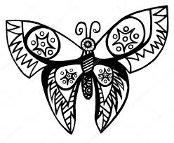 Farfalla Di Linea Nera Per Tatuaggio Libro Per Adulto E Bambino Da