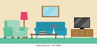 Vector stylish wallpaper home living room sofa. Background Illustration Living Room Stock Vector Royalty Free 447759004