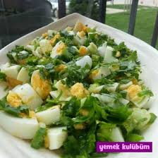 Yumurta Salatasi Tarifi Yemek Kulubum Yemek Tarifi Yemek Tarifleri Saglikli Salatalar Meze